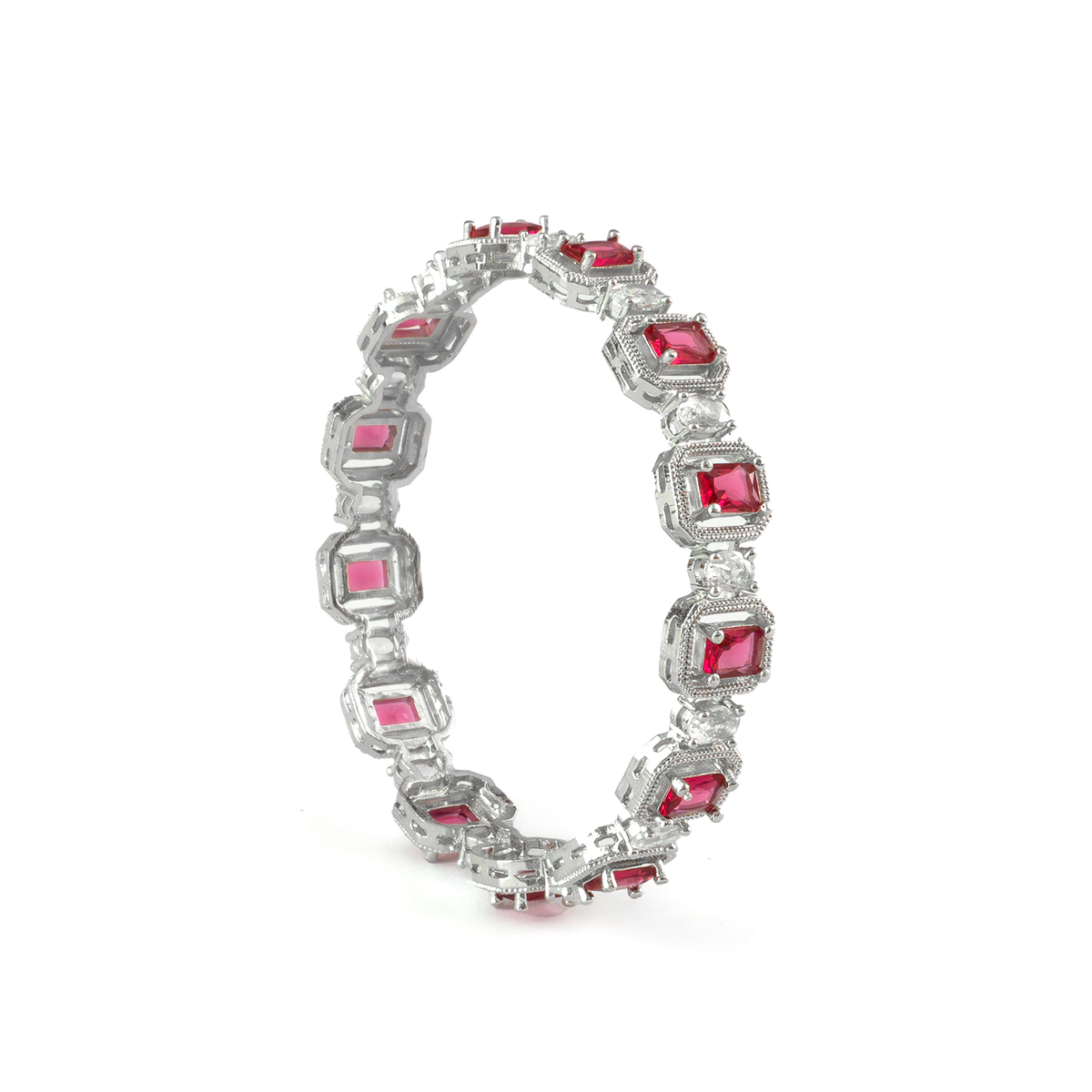 Midnight Petals bangles in silver plated finish – view 21 of 28