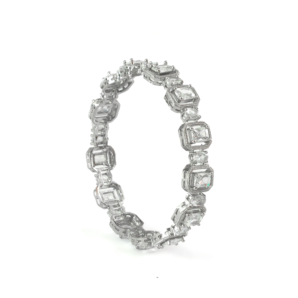 Midnight Petals bangles in silver plated finish – view 25 of 28
