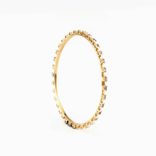 Oval Crystal bangles in gold plated finish with shining crystal stones