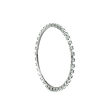 Oval Crystal bangles in silver plated finish with shining crystal stones
