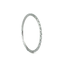 Rectangular Crystal bangles in silver plated finish with shining crystal stones