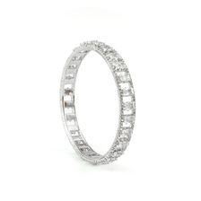 Night Shine Crystal bangles in silver plated finish with shining crystal stones