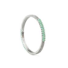 Stargaze Stone Crystal bangles in silver plated finish with shining crystal stones