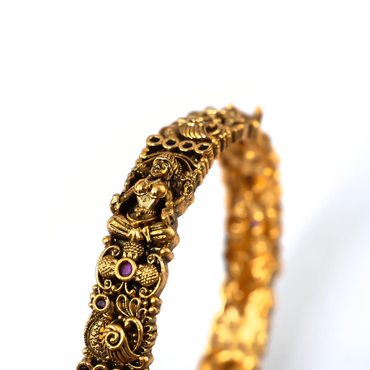 Imperial Antique Handcrafted bangles in 24K gold plated finish – view 4 of 4