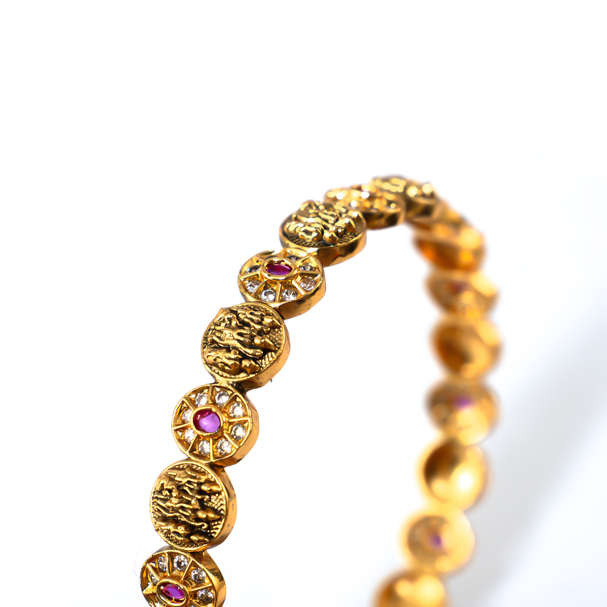 Temple Style bangles in 24K gold plated finish – view 4 of 8
