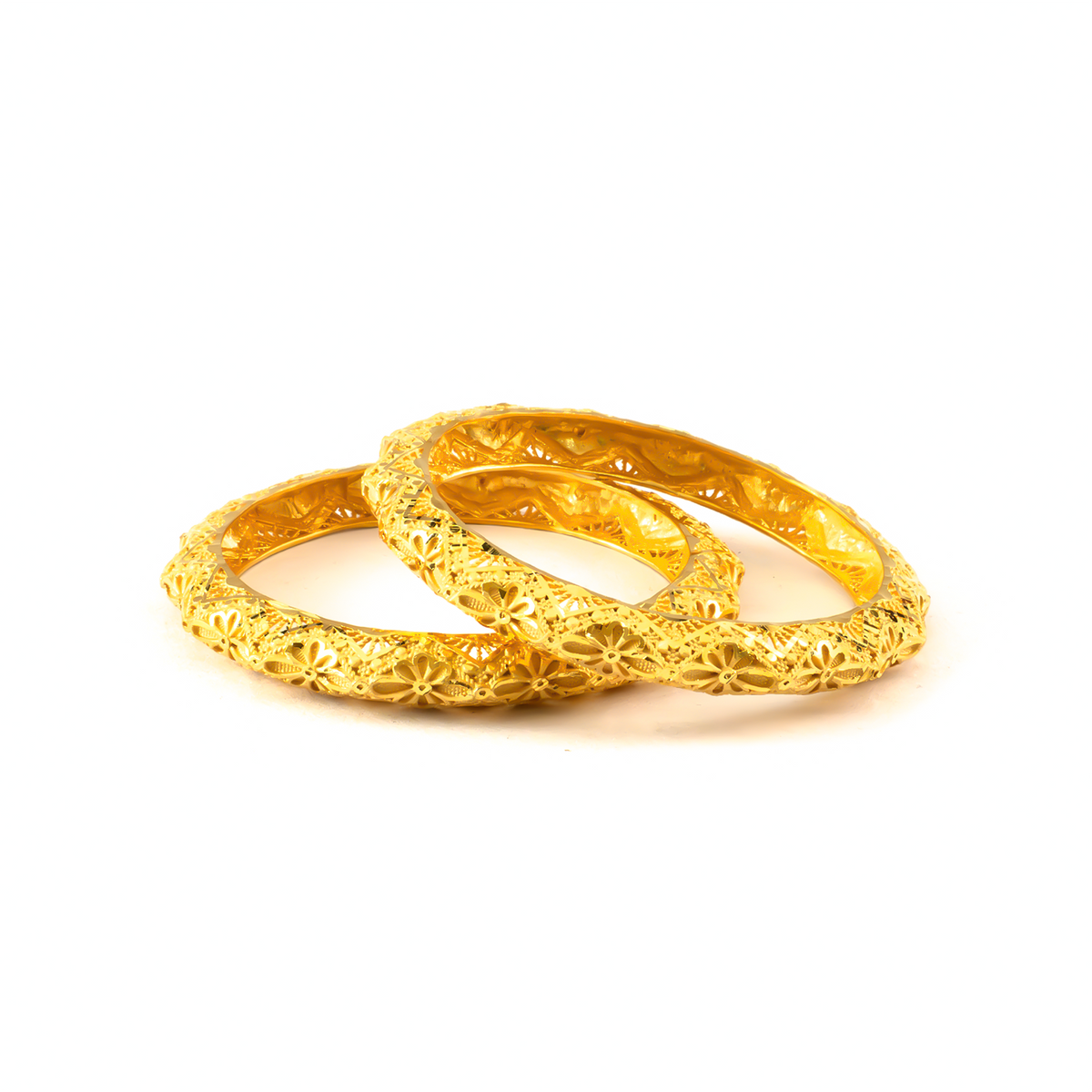 Forming Aura Sleek bangles in 22K gold plated finish – view 2 of 4