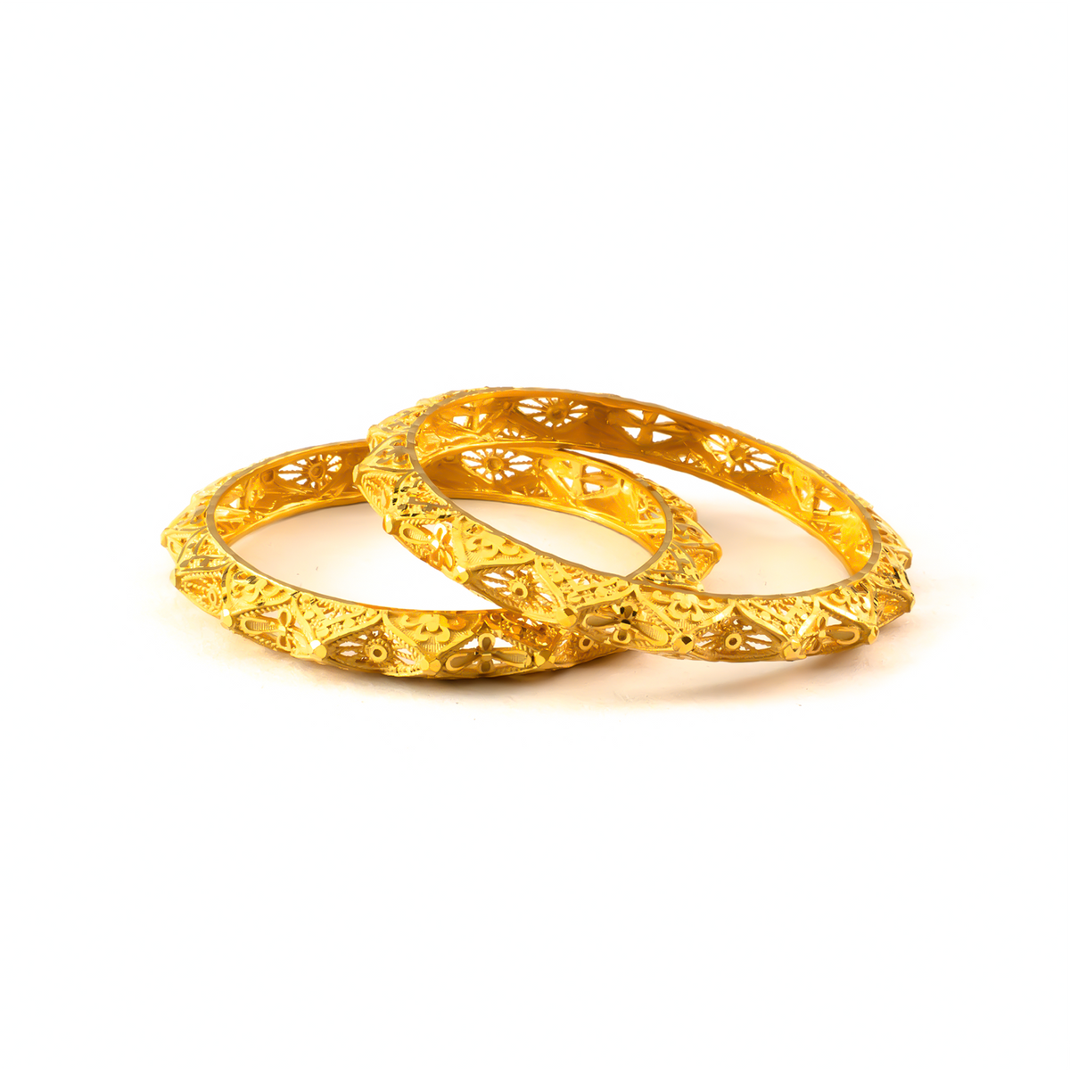 Forming Eternal Craft bangles in 22K gold plated finish – view 2 of 4